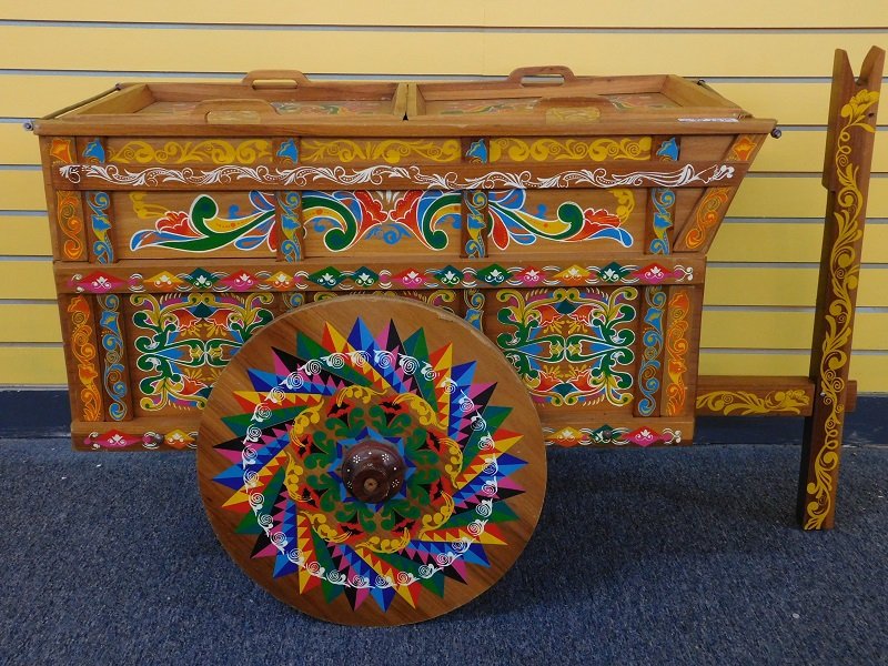 Painted Wood Bar Cart (1 of 4)