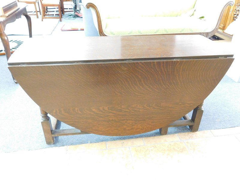 Antique Oak Gate leg Drop leaf Table (1 of 3)