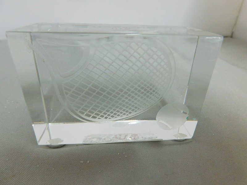Baccarat Crystal 3D Tennis Design Paperweight (1 of 2)