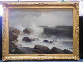 Oil on Canvas Water Scene (1 of 3)