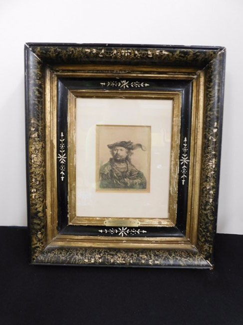 Framed Etching of Rembrandt Van Rijn (1 of 3)