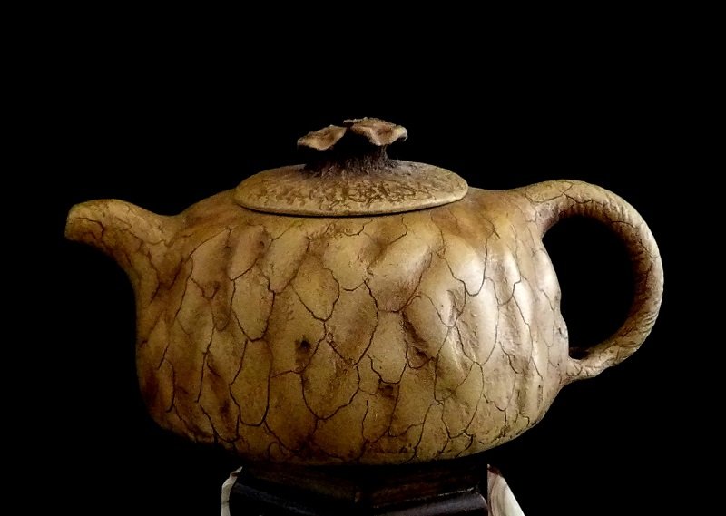 Chinese Antique Yixing Zisha Teapot: Chinese Antique Yixing Zisha Teapot. Measures 8 in. long and 4 in. tall.