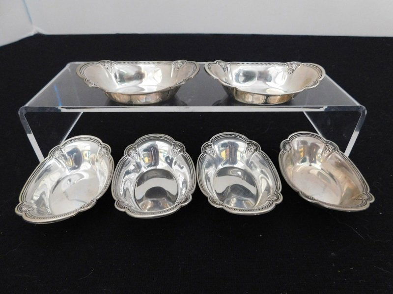 Set of Six Sterling Silver Nut Cups (1 of 3)
