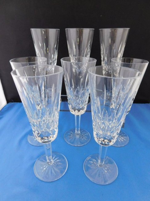 8 Waterford Lismore Champagne Flutes (1 of 3)