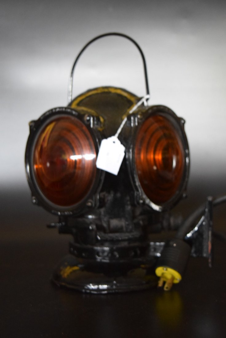 Cast Iron Railroad Electric Marker Light (1 of 2)
