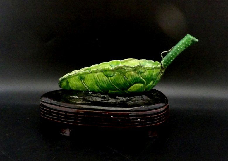 Chinese Green Lotus Blossom Leaf Libation Cup (1 of 7)