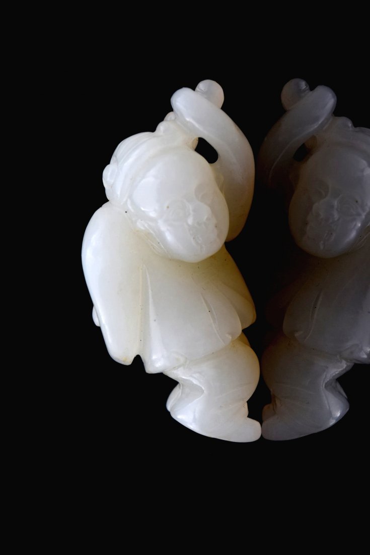 Chinese Carved White Jade, Boy (1 of 4)