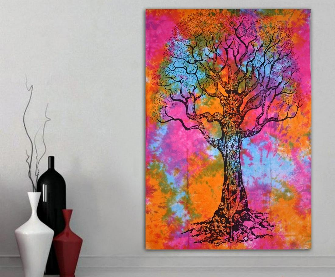 Twin Size Wall Hanging Tapestry Tree of Life Mandala (1 of 3)
