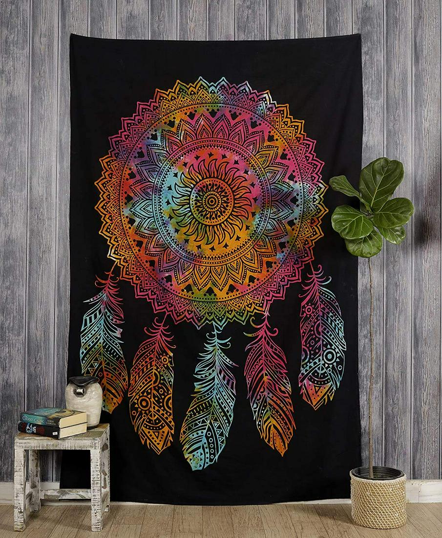 Cotton Wall Hanging Tapestry Dream Catcher Mandala (1 of 3)