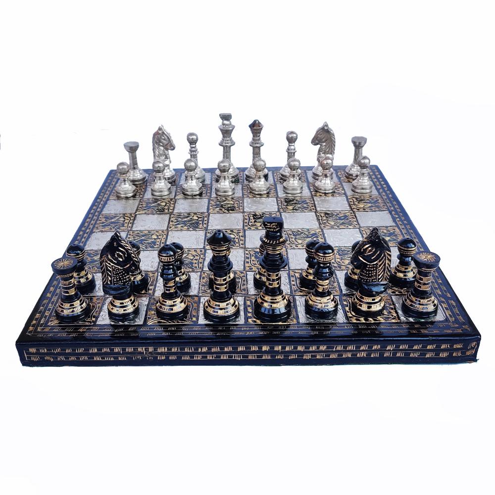 Collectible Exclusive Brass Chess Board Set 10" (1 of 7)