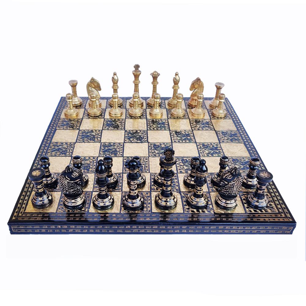 Collectible Exclusive Brass Chess Board Set 12" (1 of 6)