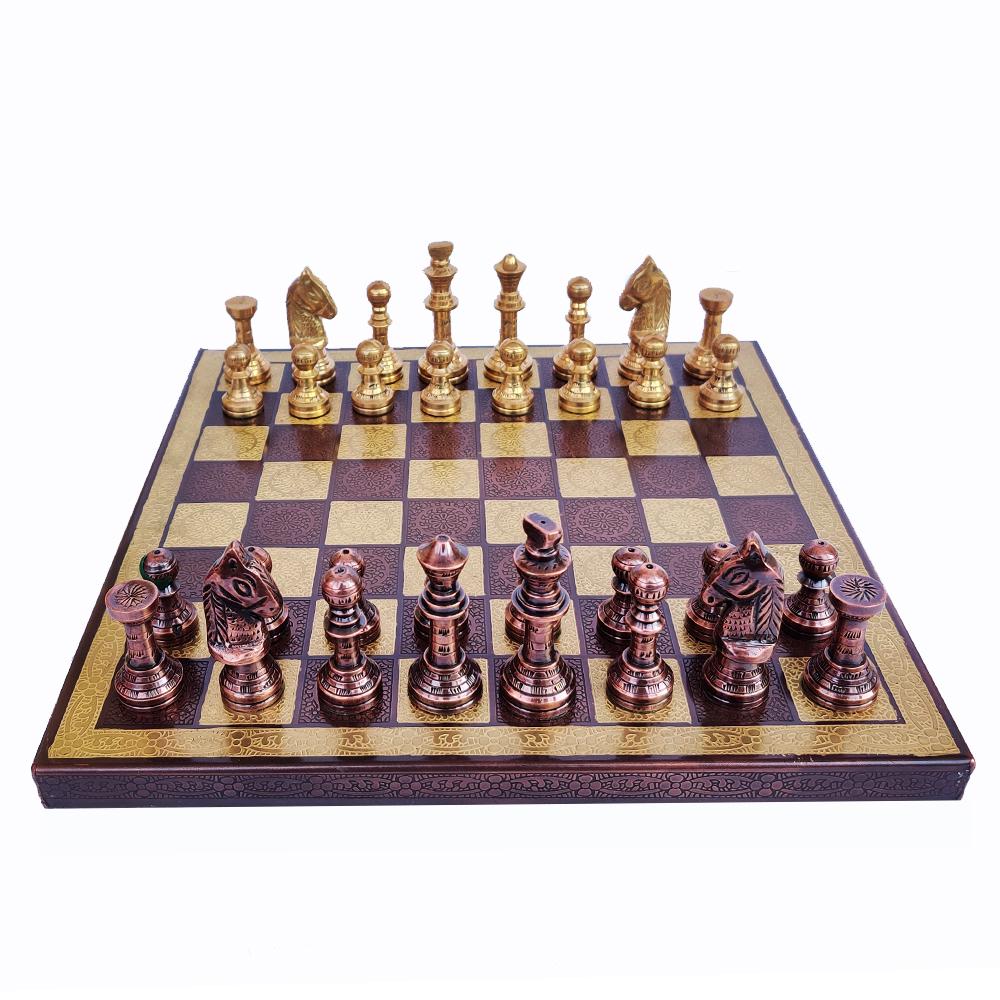 Collectible Exclusive Brass Chess Board Set 10" (1 of 6)