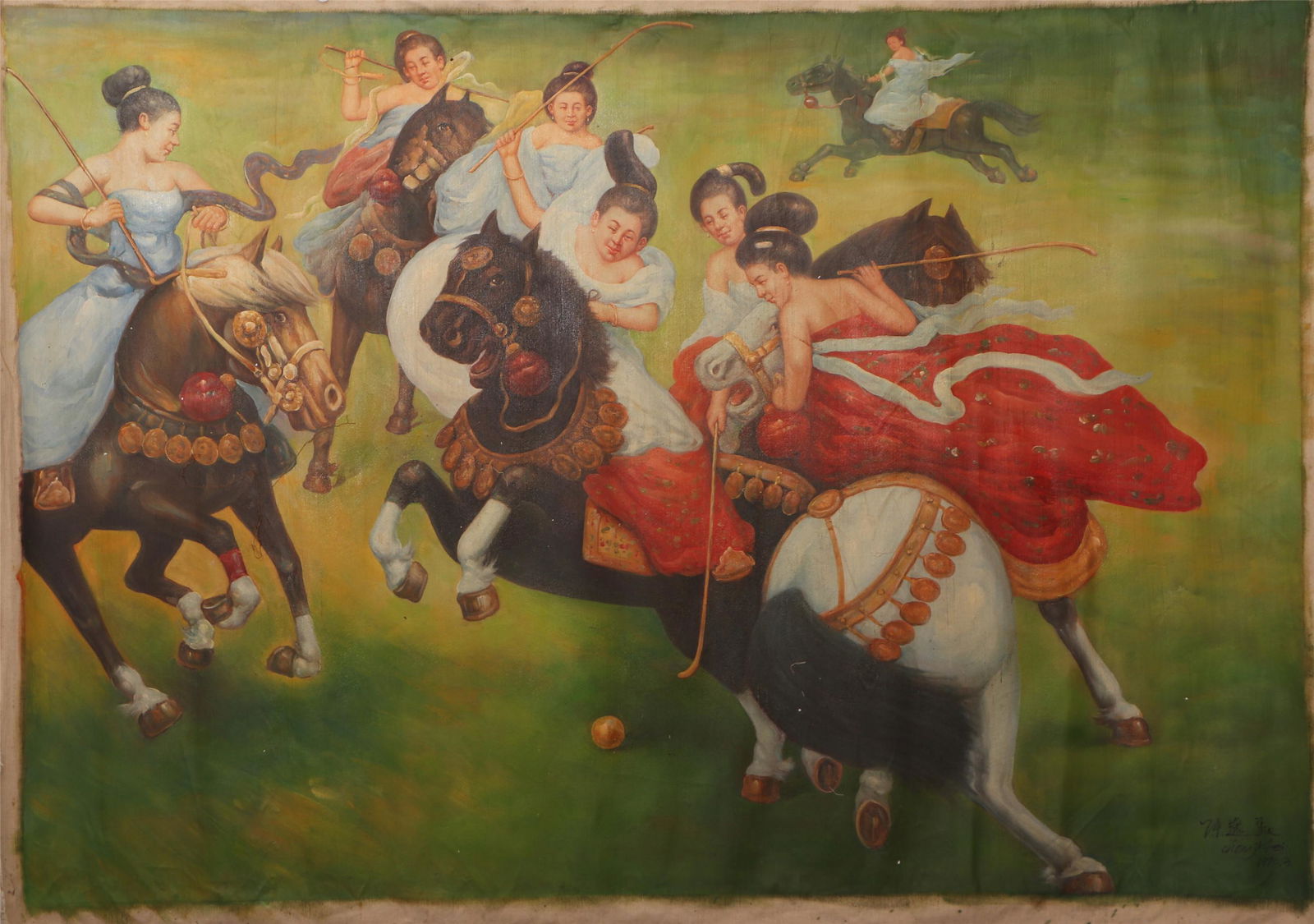 A Chinese Painting Depicting a Polo Match (1 of 5)