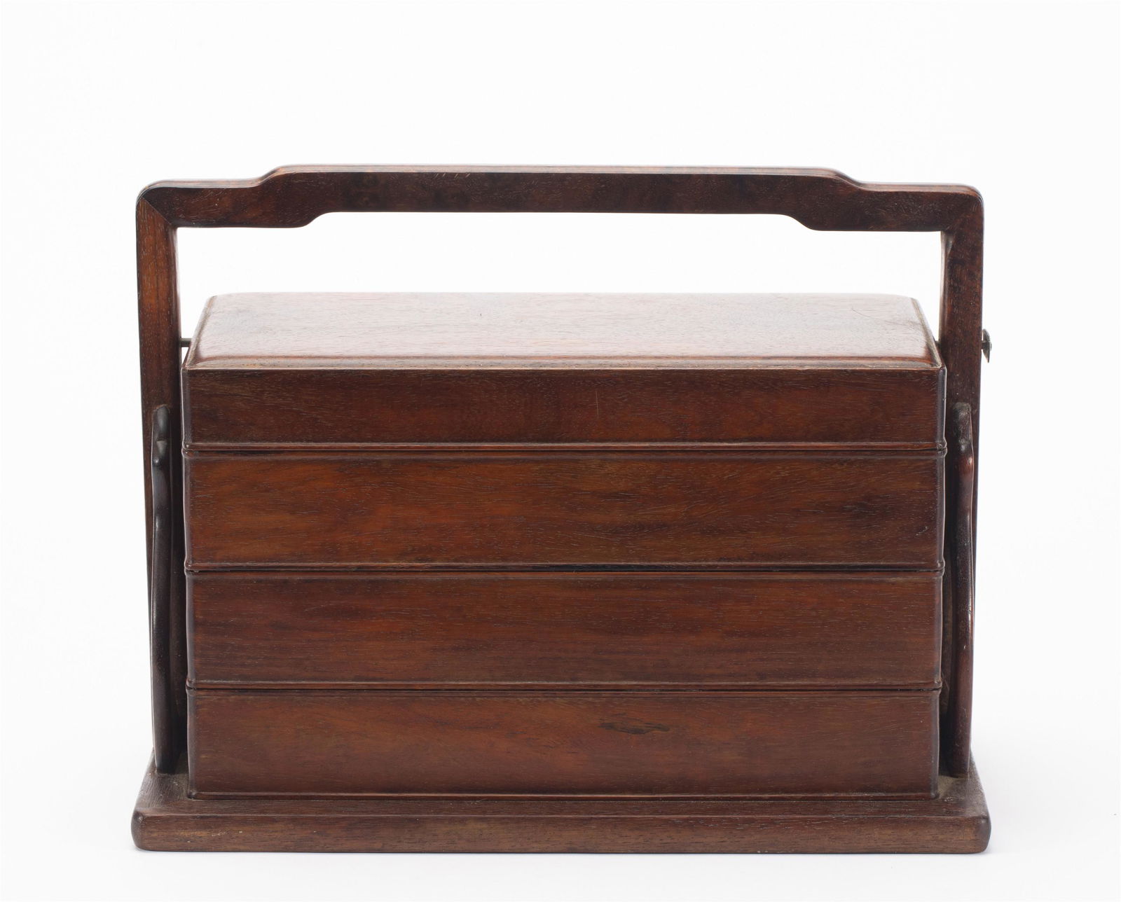 A CHINESE HARDWOOD PICNIC BOX (1 of 6)