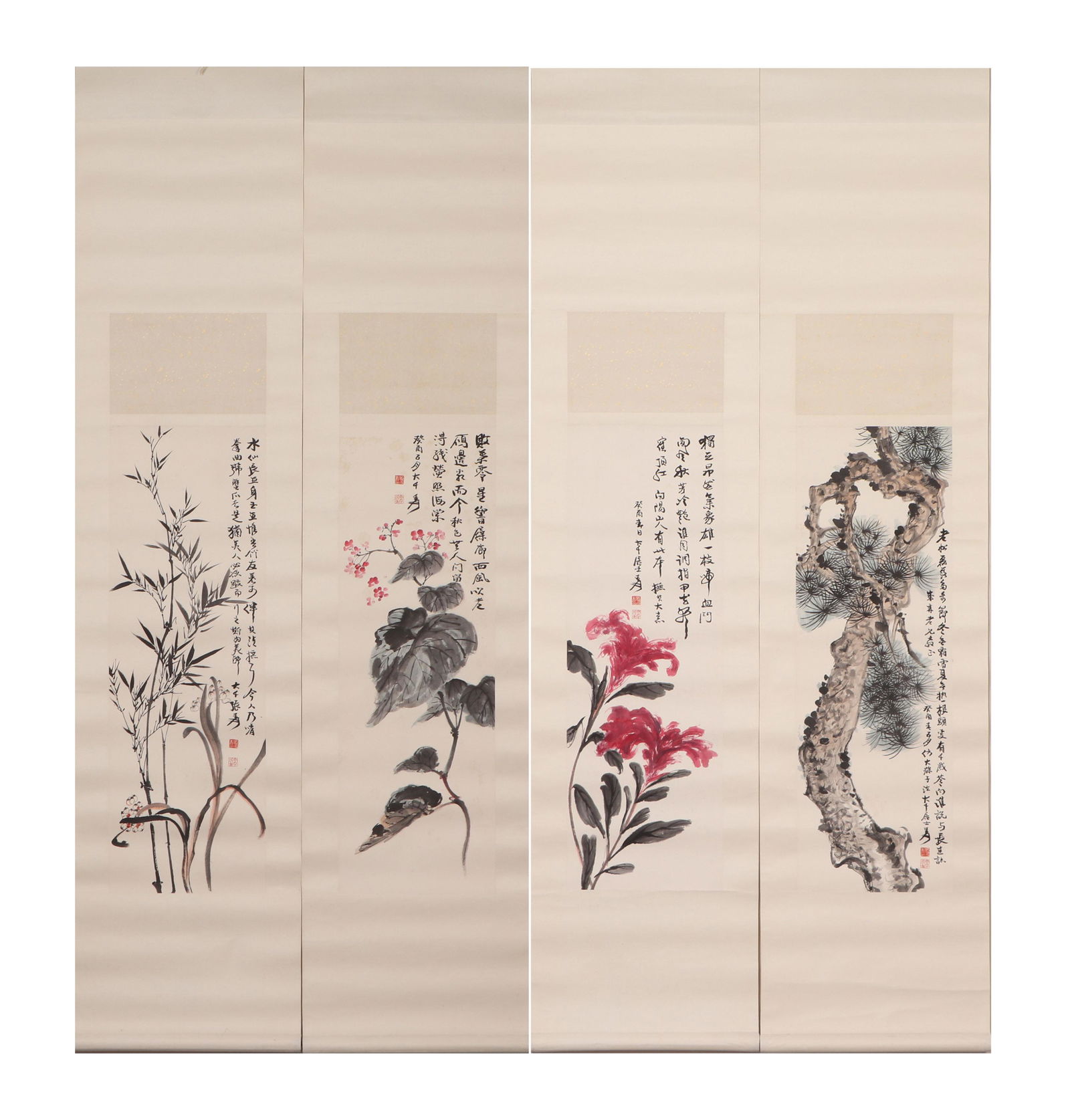 A GROUP OF FOUR CHINESE PAINTING SCROLLS (1 of 7)