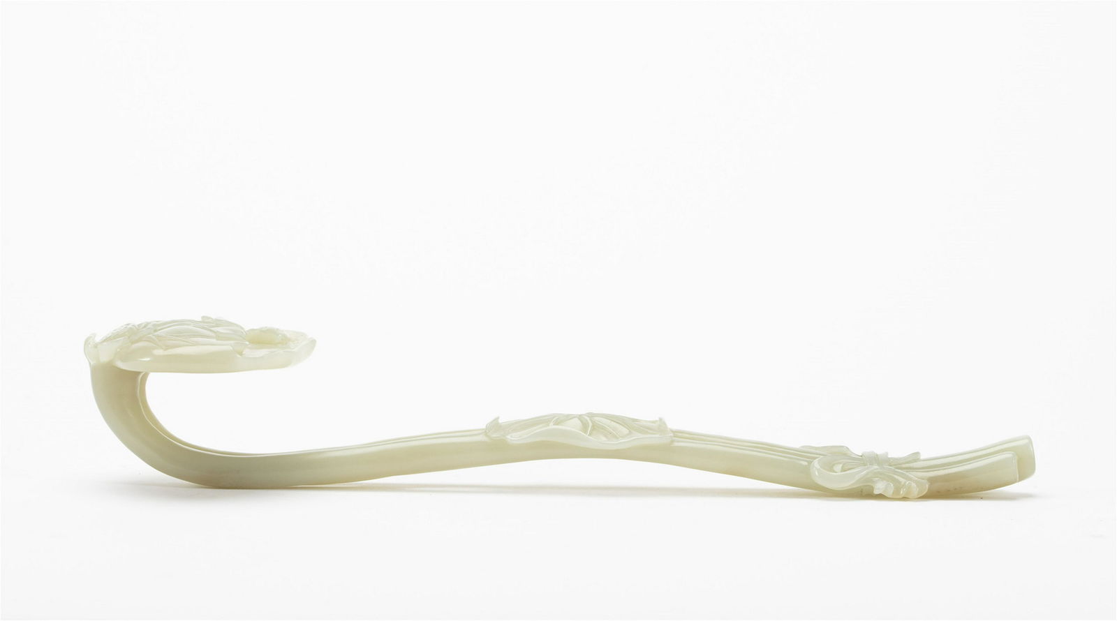 A CHINESE CARVED JADE RUYI SCEPTRE (1 of 9)