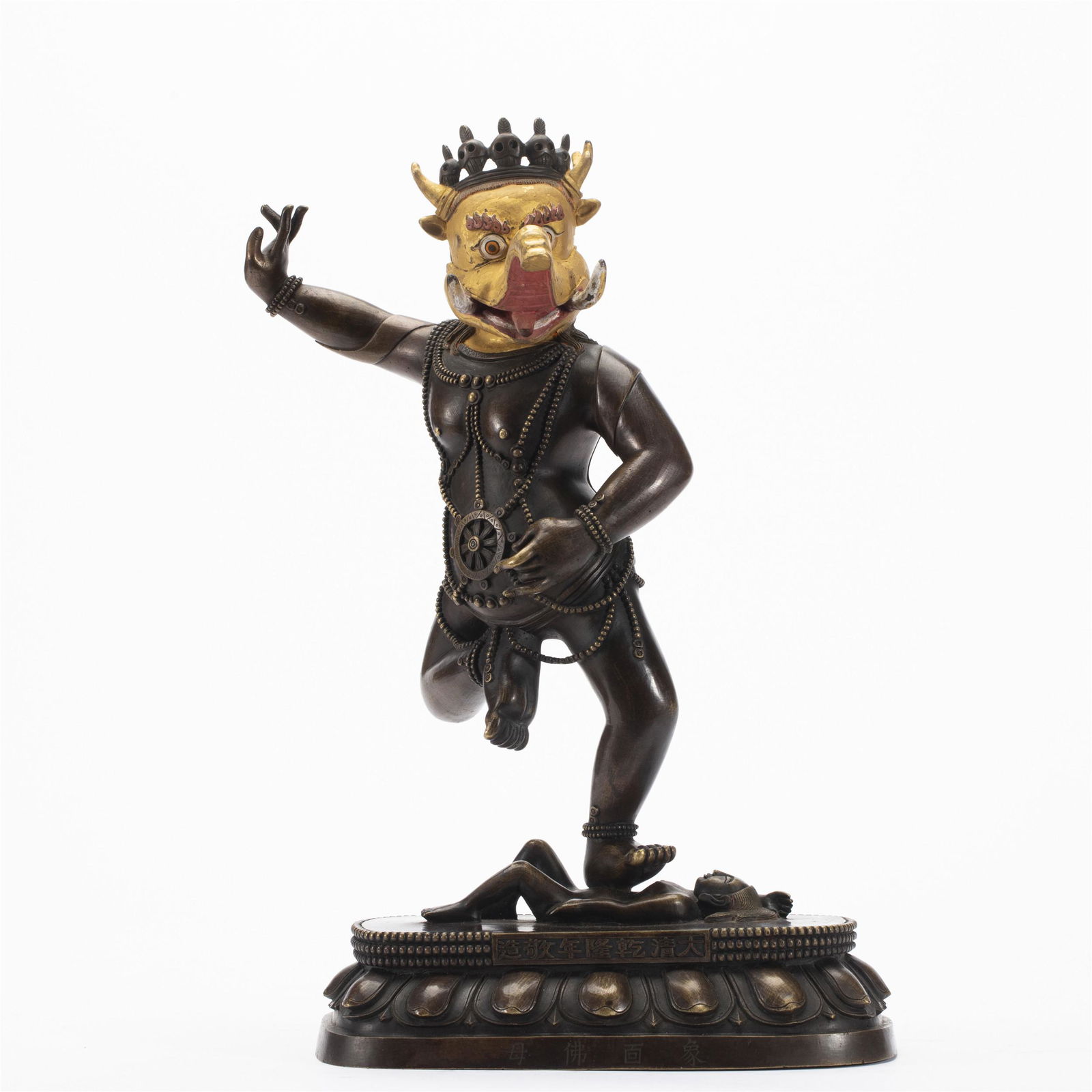 A TIBETAN BRONZE FIGURE OF PROTECTOR (1 of 10)