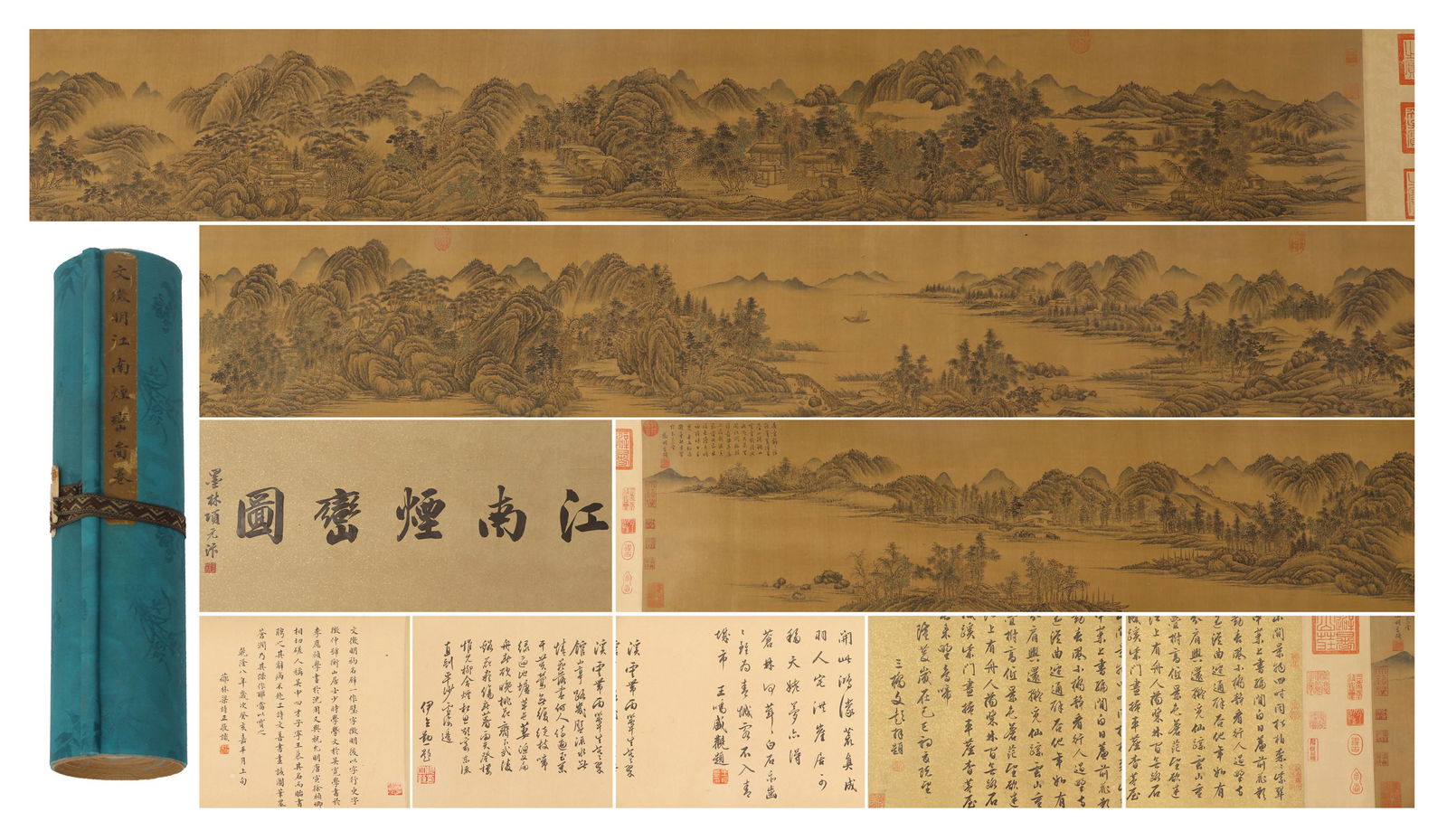 A CHINESE PAINTING OF RIVERBANK SCENE SIGNED WEN ZHENGMING (1 of 15)
