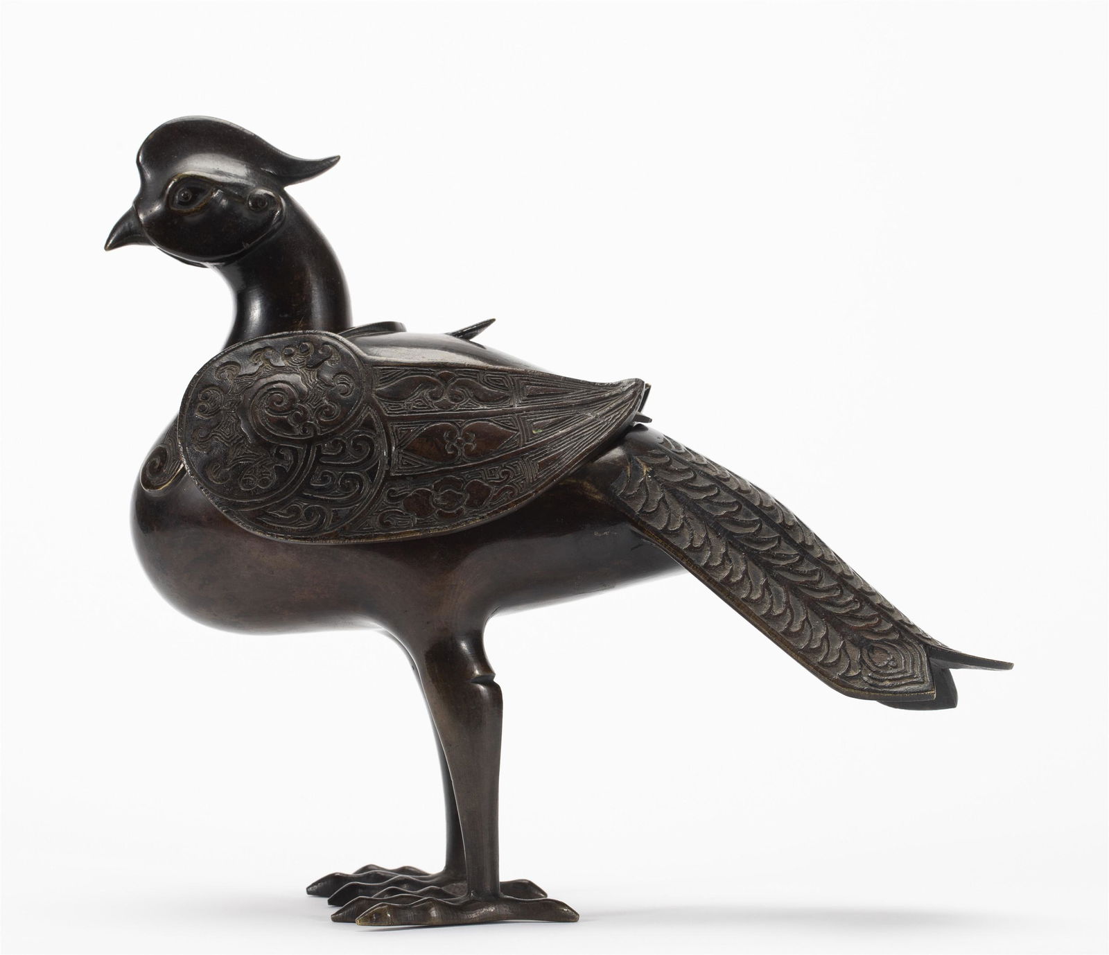 A CHINESE BRONZE MYTHICAL BIRD INCENSE BURNER (1 of 9)