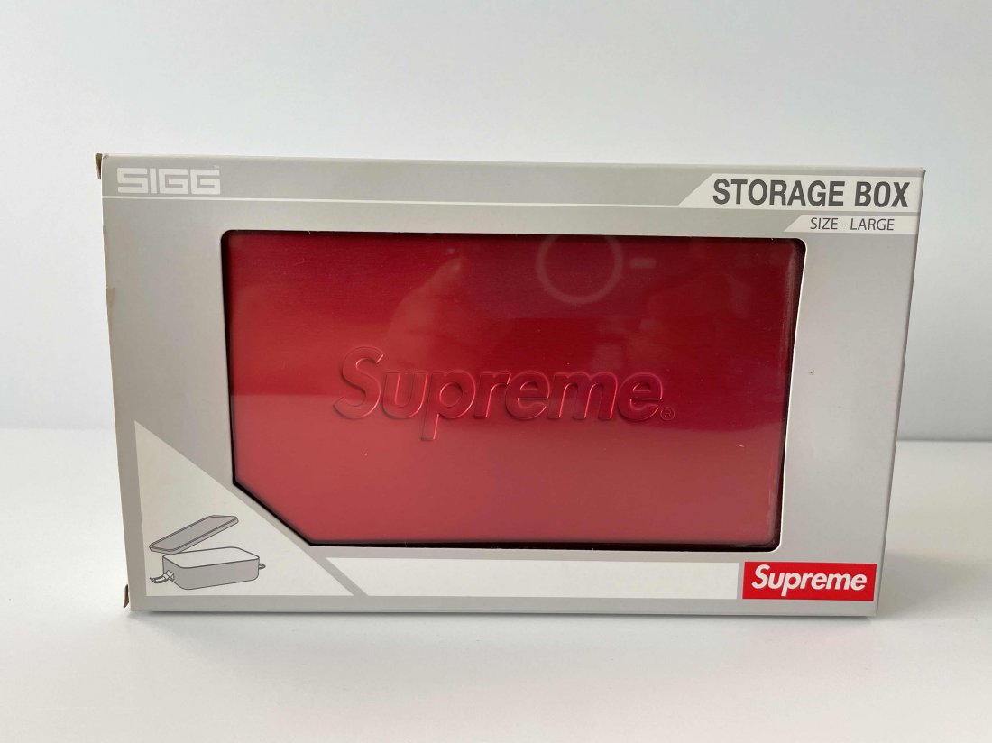 Supreme Sigg Large Metal Storage Box Red SS18 (1 of 1)