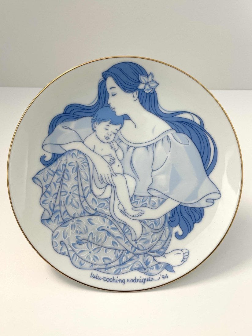 Lulu Coching Rodriguez, Philippines: Limited Edition Lulu Coching Rodriguez 8.5" Diameter, Made by Noritake - 606/1000