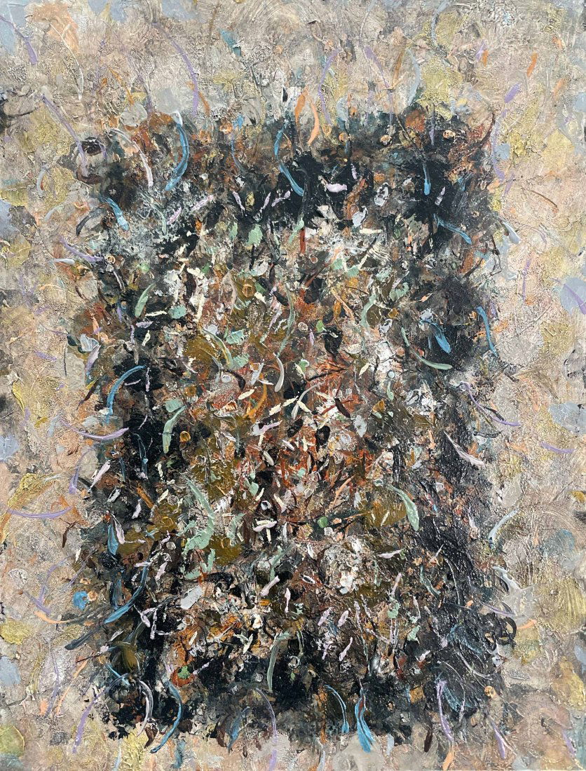 Alfonso Ossorio (1916-1990) Philippine/American: Artist Name: Alfonso Ossorio, Medium: oil on paper, Date: 1950 Size: 8.25"x10.5" Image Size, Signature: Signed verso Ossorio 50, Provenance: Private Collection, Pasadena California U.S.A., Questions:I