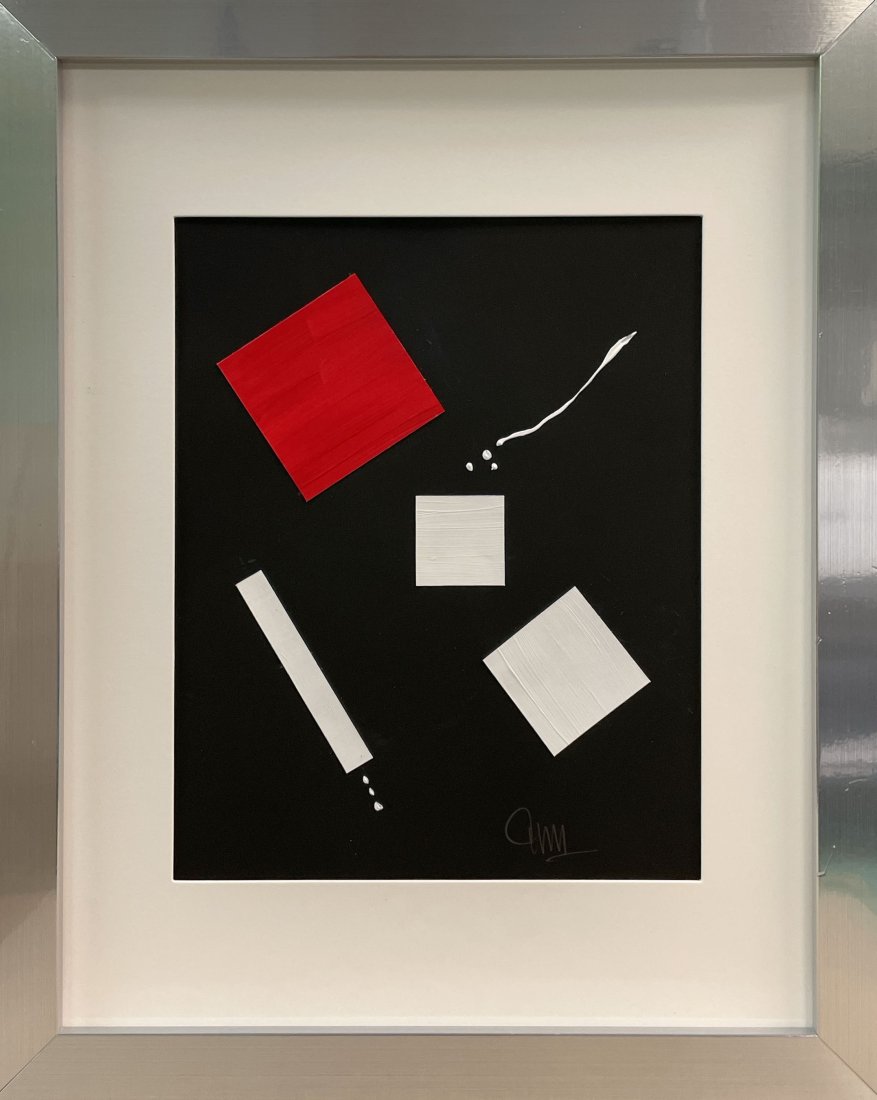 Arturo Luz (1926-2021), Philippines: Artist Name: Arturo Luz, Medium: acrylic collage on paper, Date: Undated Size: 8"x10" Image Size, Signature: Signed lower right, Provenance: Private Collection, Santa Clarita California U.S.A., Questi