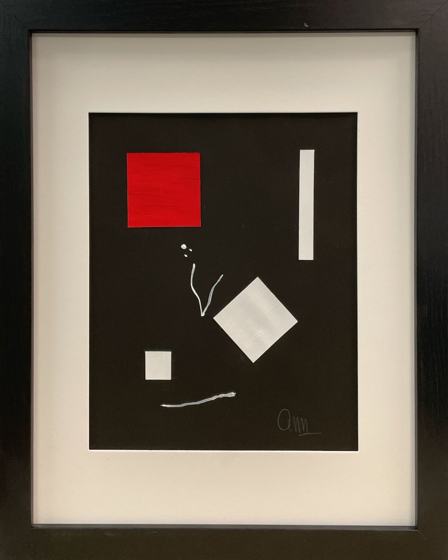 Arturo Luz (1926-2021), Philippines: Artist Name: Arturo Luz, Medium: acrylic collage on paper, Date: Undated Size: 8"x10" Image Size, Signature: Signed lower right, Provenance: Private Collection, Santa Clarita California U.S.A., Questi