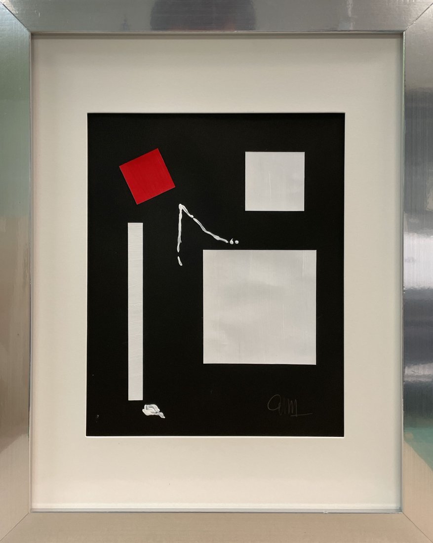 Arturo Luz (1926-2021), Philippines: Artist Name: Arturo Luz, Medium: acrylic collage on paper, Date: Undated Size: 8"x10" Image Size, Signature: Signed lower right, Provenance: Private Collection, Santa Clarita California U.S.A., Questi