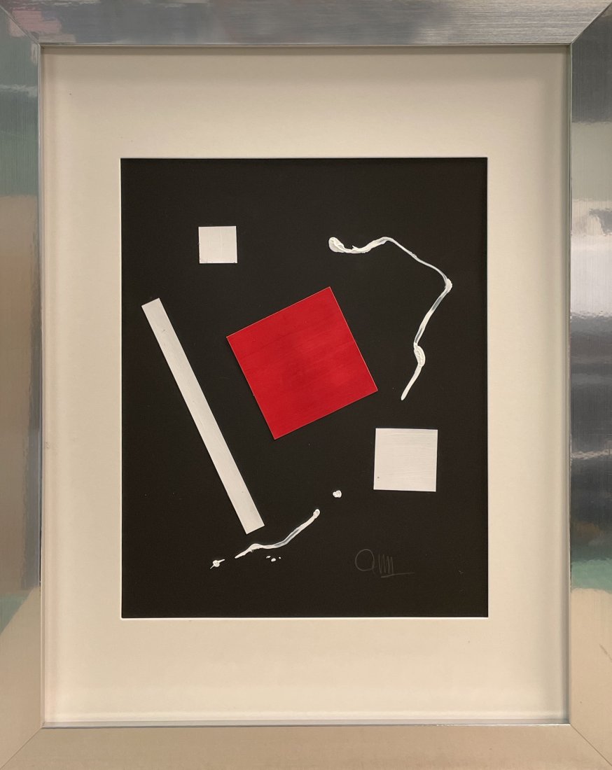 Arturo Luz (1926-2021), Philippines: Artist Name: Arturo Luz, Medium: acrylic collage on paper, Date: Undated Size: 8"x10" Image Size, Signature: Signed lower right, Provenance: Private Collection, Santa Clarita California U.S.A., Questi