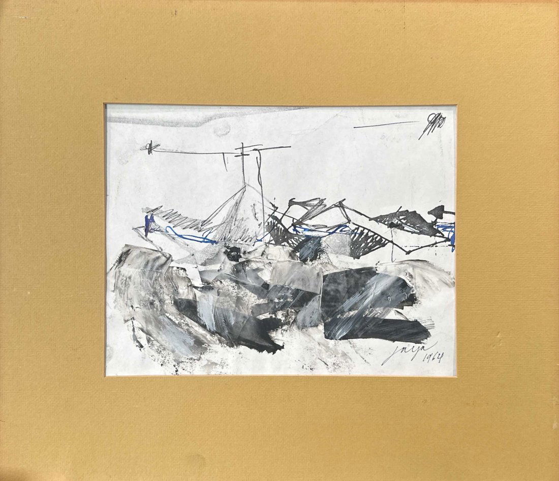 Jose Joya (1931-1995), Philippines: Artist Name: Jose Joya, Medium: Mixed Media, Date: 1964 Size: 8.5"x11" Image Size, Signature: Signed lower right, Private Collection, San Francisco California U.S.A., Questions:Inquiries will be answe