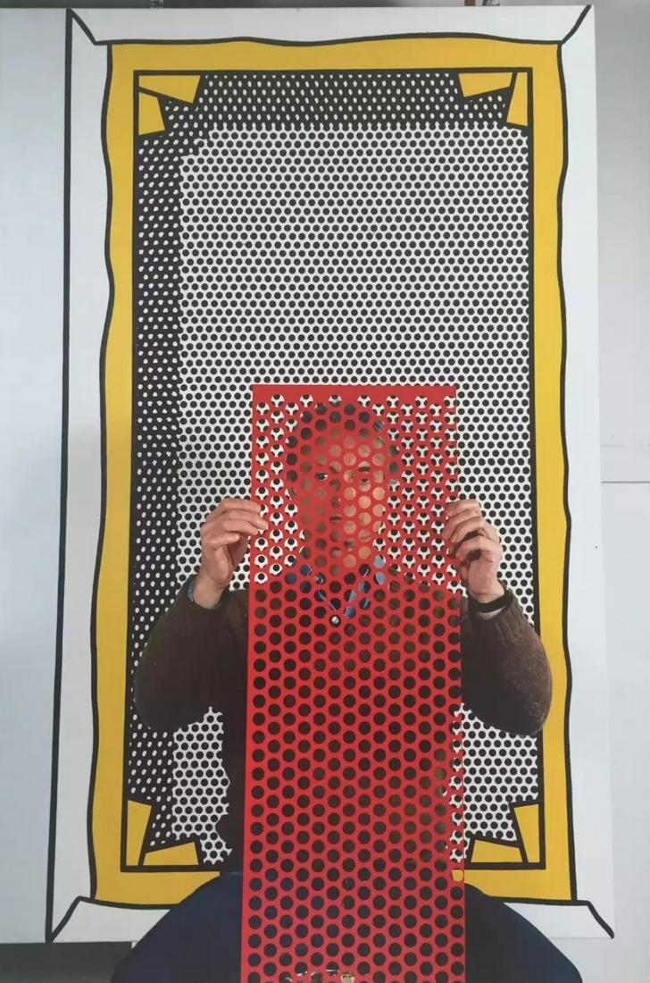 THOMAS HOEPKER Roy Lichtenstein, pop artist, with (1 of 1)