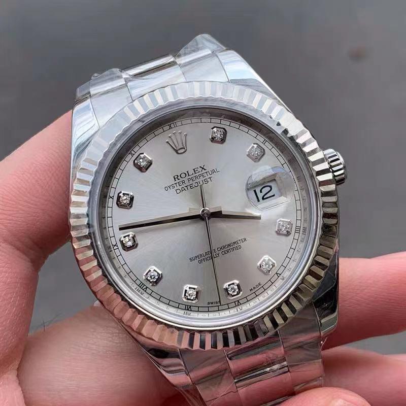 Diamond Rolex Oyster Perpetual Date Just 41mm Watch (1 of 5)