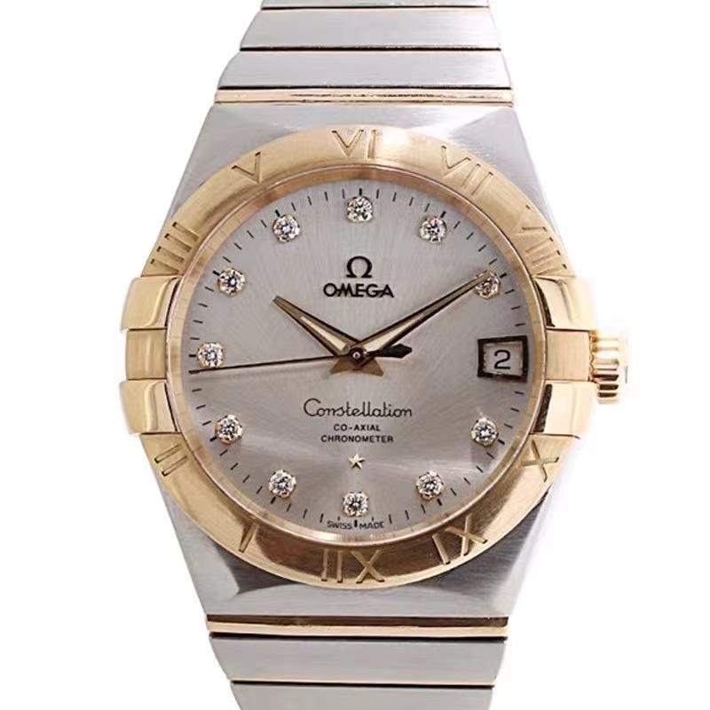 18k Gold & Steel Diamond Omega Constellation Watch (1 of 5)
