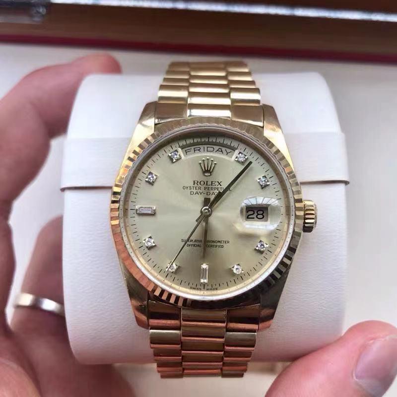 18k Gold Diamond Rolex Oyster Perpetual Day-Date Watch (1 of 3)