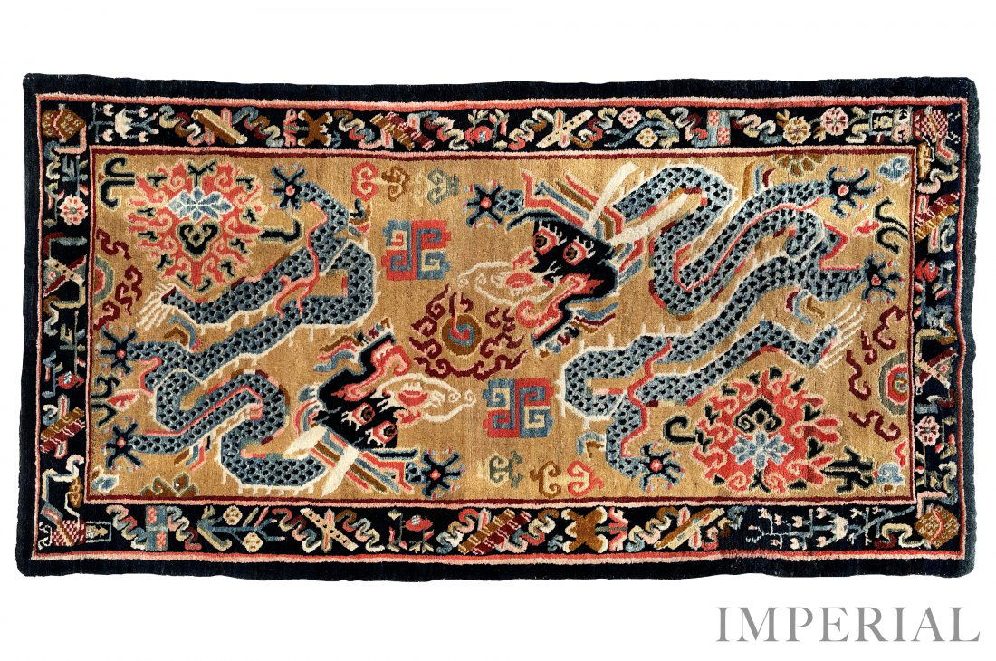 AN EXQUISITE DRAGON KHADEN, TIBET, 1900s. (1 of 3)