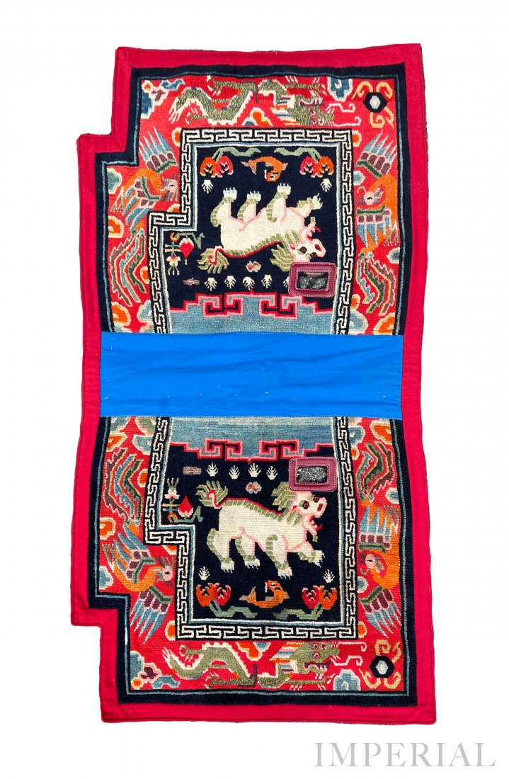 AN EXCEPTIONAL UNDER SADDLE RUG, TIBET, 1920s (1 of 1)