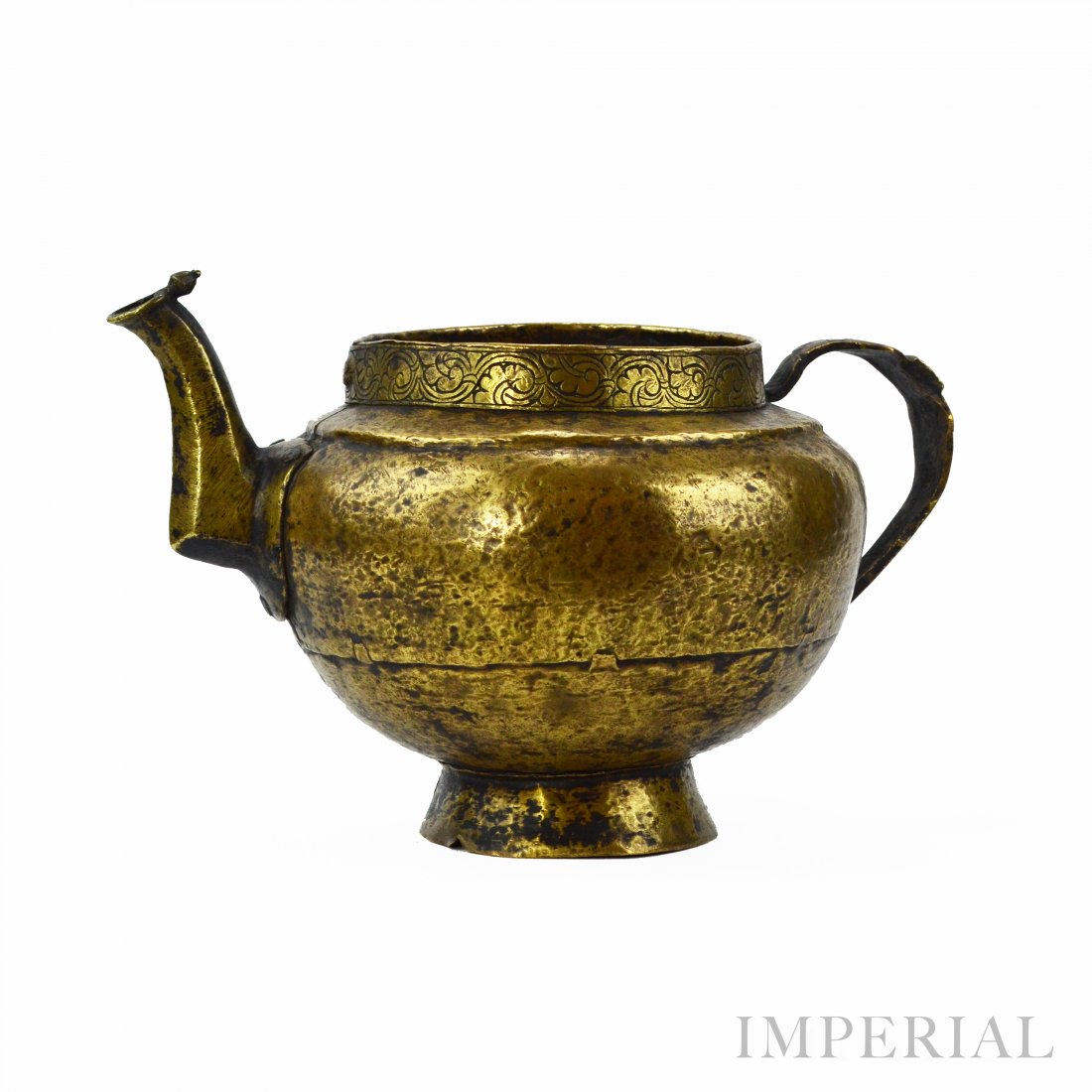 A LARGE BRONZE EWER, TIBET, 1800s (1 of 3)