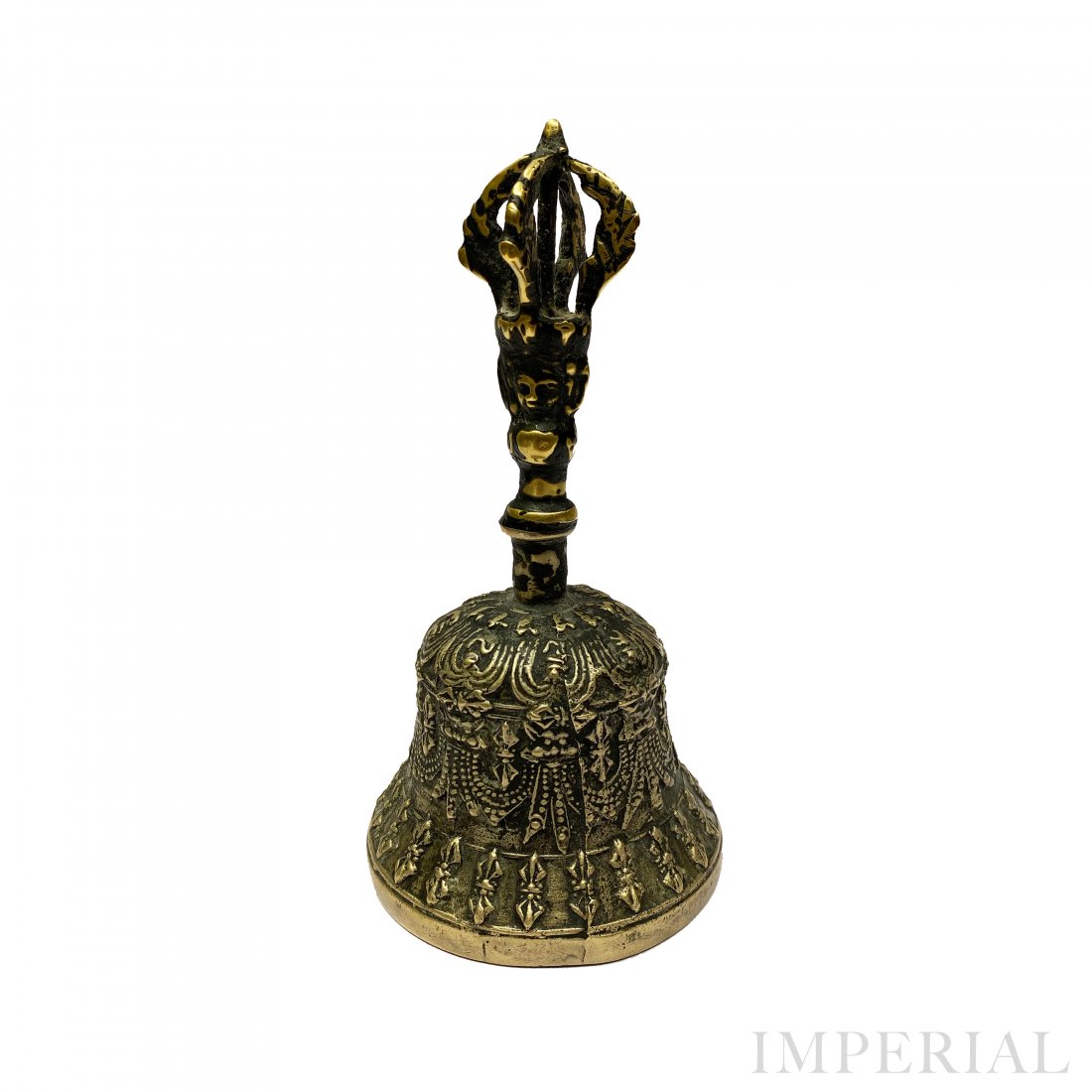 AN OLD BRONZE RITUAL BELL, "DRILBU", TIBET, 1800s (1 of 5)