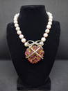 Pearl Necklace with Rubellite Pendant