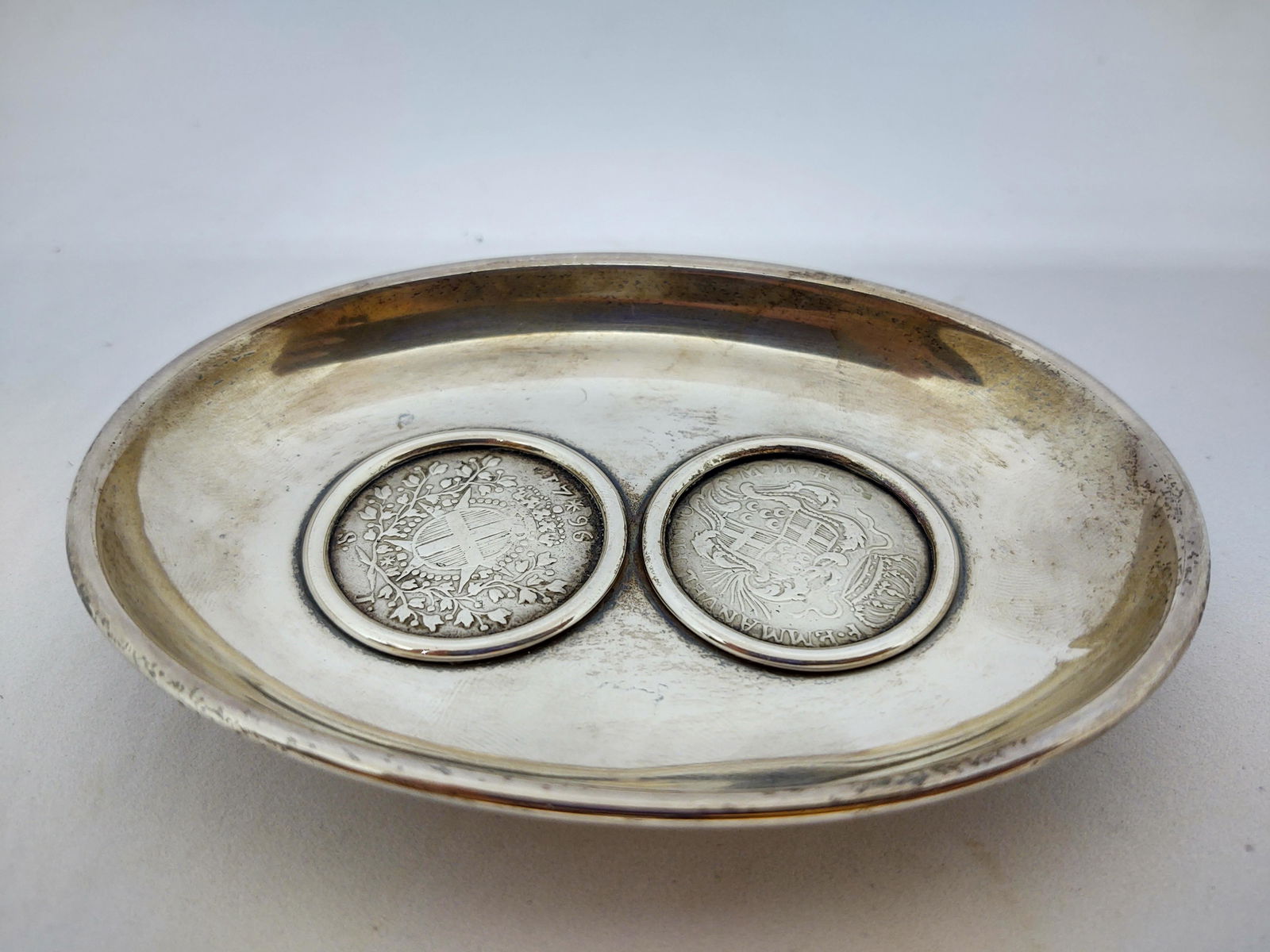 Sterling Silver Coin Dish/Emmanual de Rohan 1796 (1 of 3)