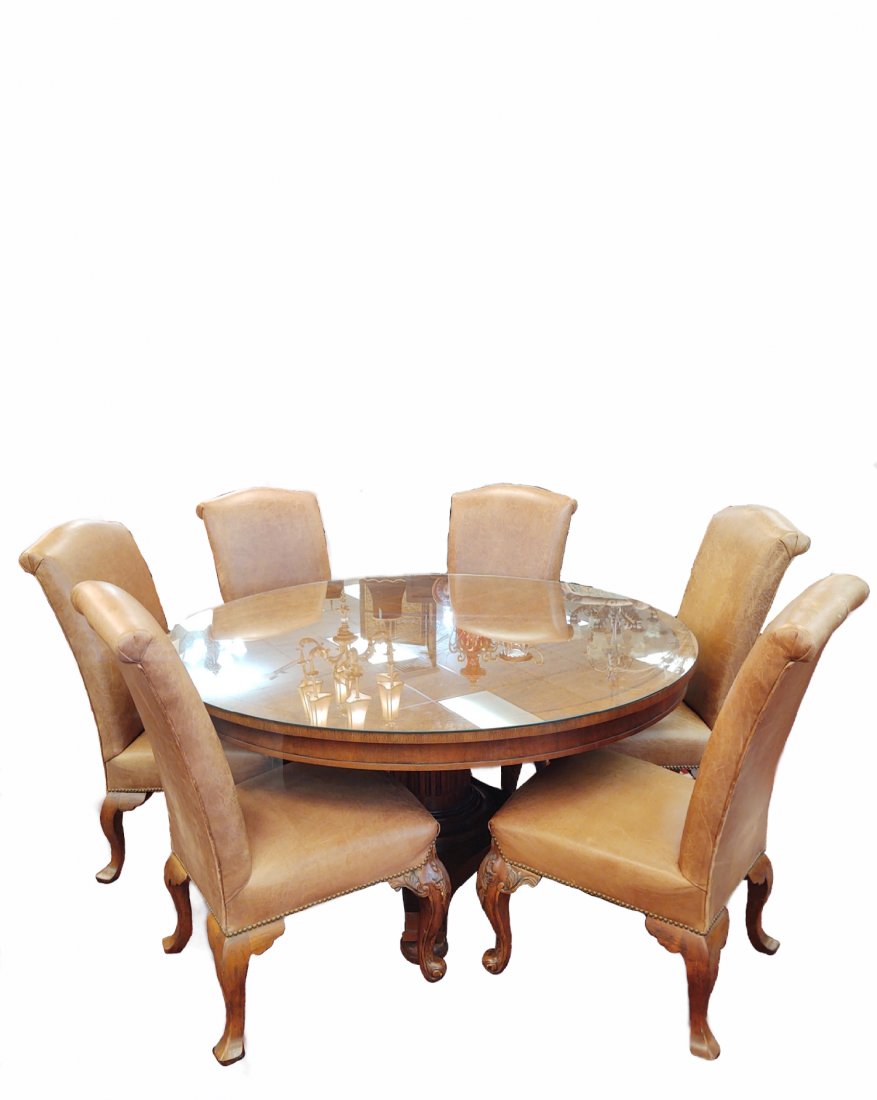 Lg Round Dining Table & 6 Chairs by Polo Ralph Lauren (1 of 8)
