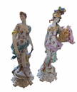 Large Pair of 19th Century Meissen Porcelain Figures