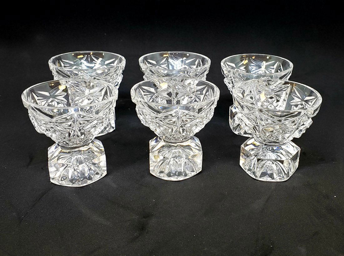 Vintage Cut Crystal Salt/Egg Cups - Set of 6 (1 of 3)