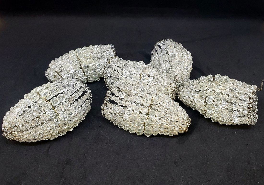 Set of 6 Vintage Crystal Lightbulb Covers (1 of 3)