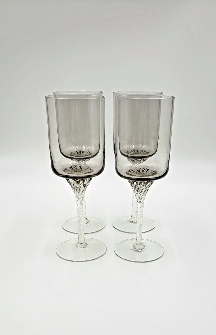 Crystal Hand Blown Stemware Goblets - Set of 4 (1 of 3)