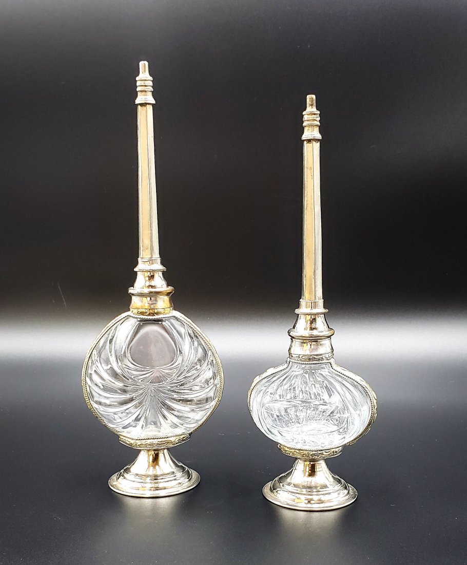 Vintage Art Nouveau Cut Crystal Perfume Bottles (1 of 7)