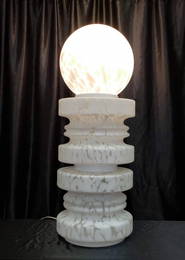 Mid Century Murano Glass Cumulus Pawn Lamp by Mazzega