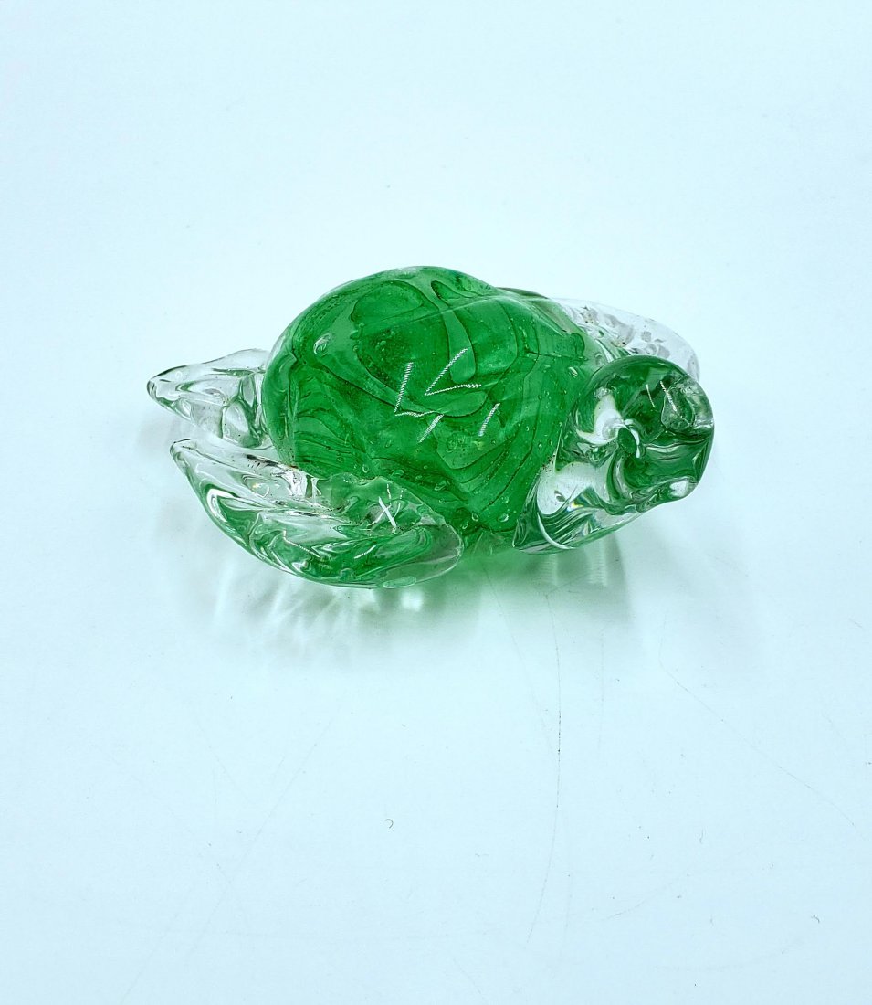 Dynasty Gallery Handcrafted Glass "Green Glow"  Turtle (1 of 4)