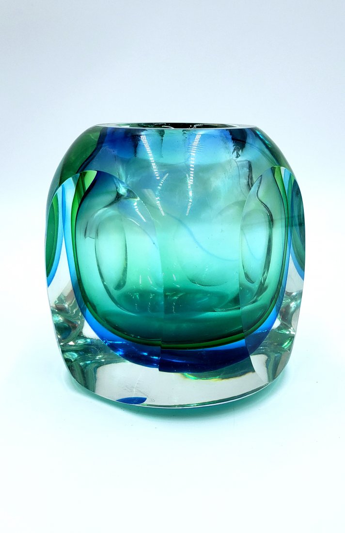 Translucent Blue Art Glass Bud Vase (1 of 8)